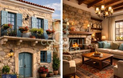 AYVALIKTA TARİHİ DOKUSU KORUNMUŞ RESTORASYONA UYGUN TAŞ EV