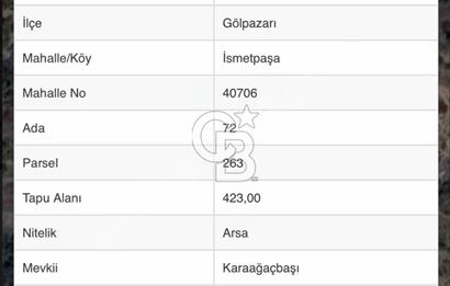 CB BLACK'TEN BİLECİK GÖLPAZARINDA KONUT İMARLI MANZARALI ARSA