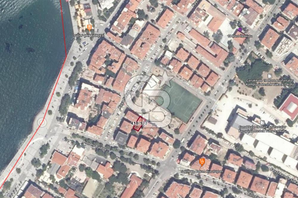 ÇANAKKALE MERKEZ CEVATPAŞA MAHALLESİNDE KAT KARŞILI ARSA