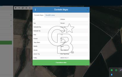 SİNCAN ANAYURT MAH. 645 M2 SATILIK TARLA