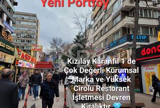 KIZILAY KARANFİL1'DE ÇOK DEĞERLİ & YÜKSEK CİROLU DEVREN RESTORAN - 4 - 333081