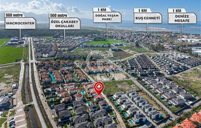 SASALI ÜÇ KONAKLAR SİTESİ’NDE HAVUZ CEPHELİ SATILIK 5+1 VİLLA