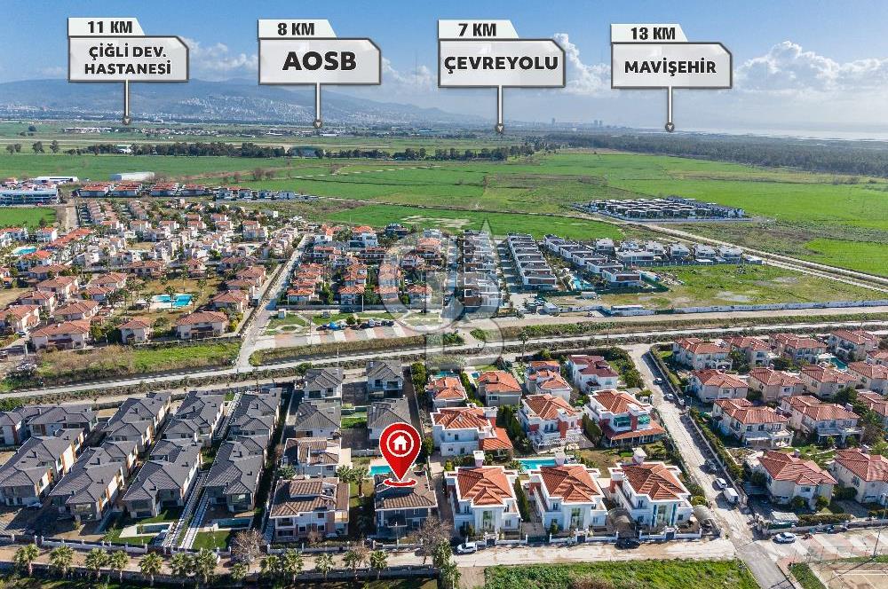 SASALI ÜÇ KONAKLAR SİTESİ’NDE HAVUZ CEPHELİ SATILIK 5+1 VİLLA