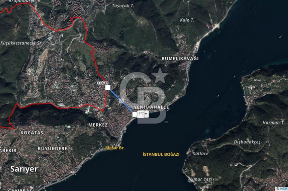 CB'DAN SARIYER MERKEZ MADEN, 82M2, MÜSTAKİL, DENİZE 750M ARSA