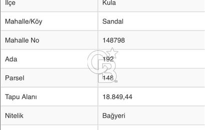 Manisa Kula Satılık İzmir-Uşak Ana Yoluna Çok Yakın Fırsat Bağ