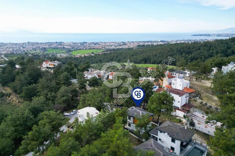 SOĞUCAK KUŞADASI’NDA SATILIK  DENİZ MANZARALI HAVUZLU AKILLI EV SİSTEMLİ 2+1 VİLLA