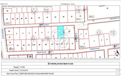 İzmit Mehmetalipaşa'da 3 kat imarlı 367 m2 arsa