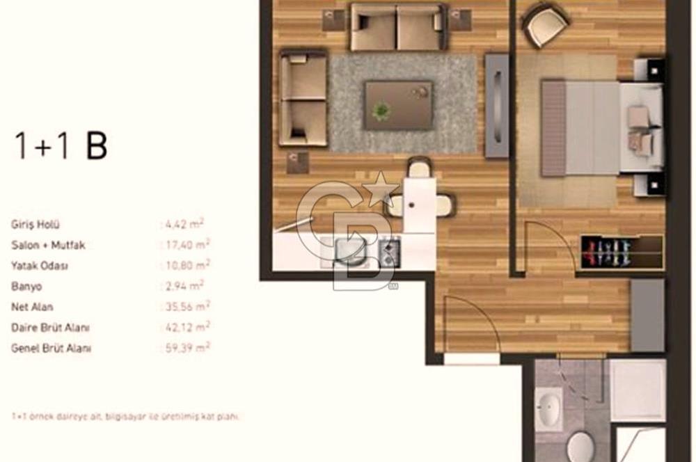 KARTAL PROPA VİSTA EŞYALI MANZARALI YÜKSEK KAT KİRALIK 60m2 1+1 DAİRE FIRSATI