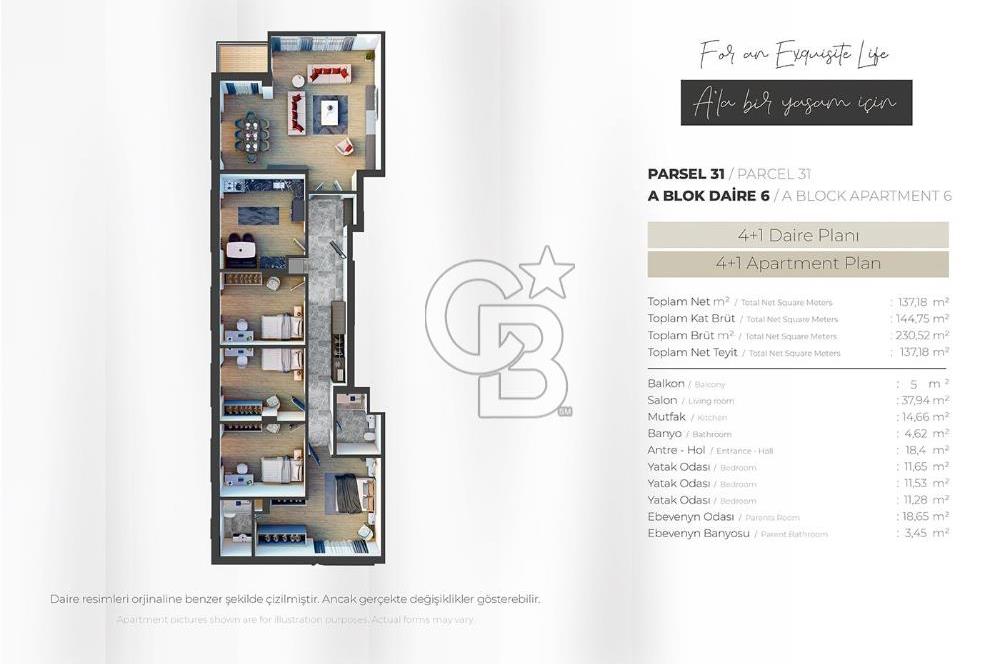 Ala Çamlıca'da Doğa Manzaralı, 4+1, Kapanmaz Cepheli Lüks Daire