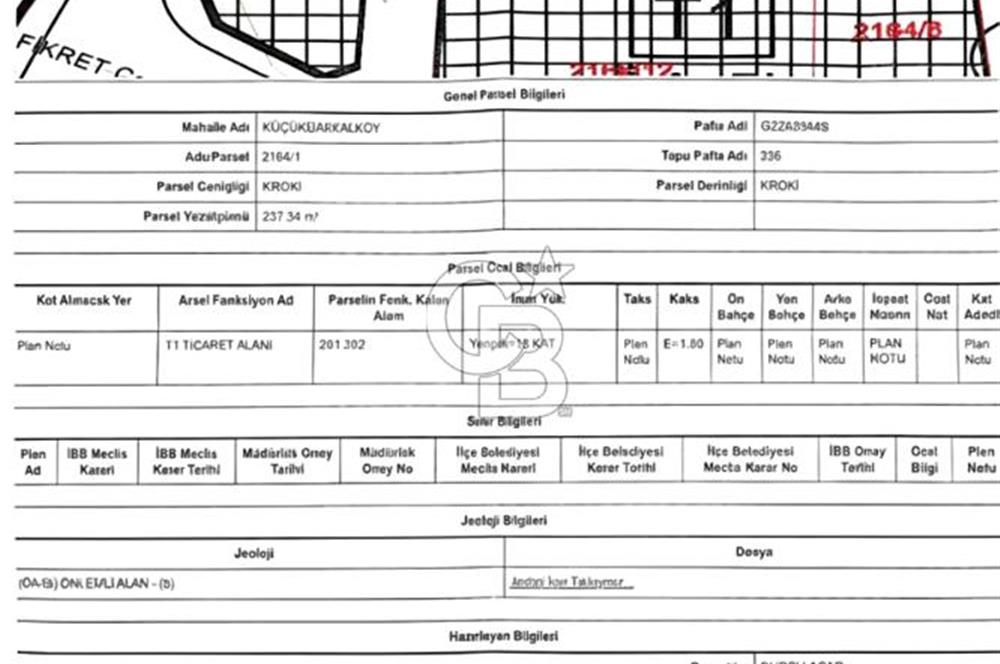 İSTANBUL ATAŞEHİRDE SATILIK TİCARİ İMARLI ARSA