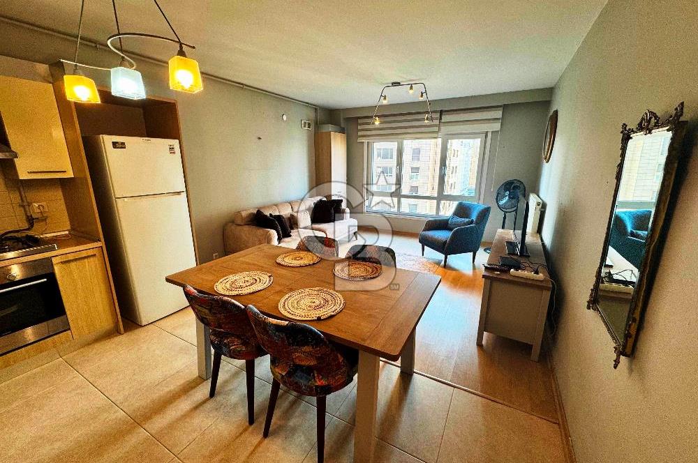 KENTPLUS ATAŞEHİR A4 BLOK’TA 10. KATTA, YENİ EŞYALI, BAKIMLI 1+1 DAİRE