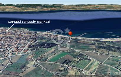 ÇANAKKALE LAPSEKİDE BOĞAZ VE KÖPRÜ MANZARALI SATILIK TARLA