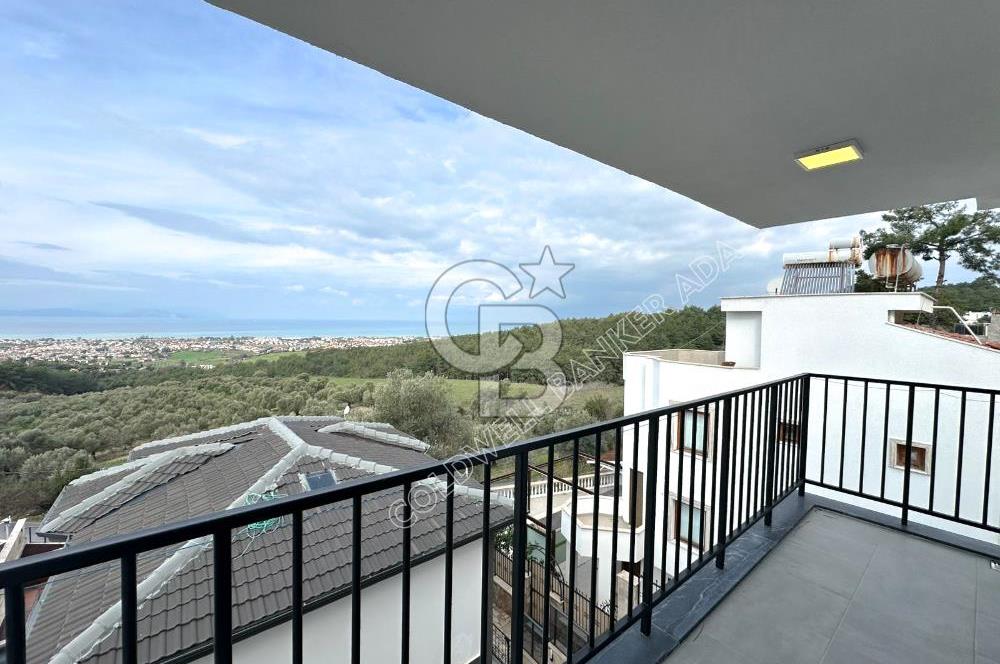 SOĞUCAK KUŞADASI’NDA SATILIK DENİZ MANZARALI ÖZEL HAVUZLU 3+2 TRİPLEKS VİLLA