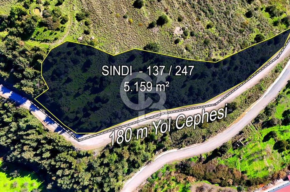 Datça Sındı Köyü'nde 5.159 m² Yol Cepheli ve Manzaralı Tarla 