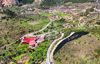Datça Sındı Köyü'nde 5.159 m² Yol Cepheli ve Manzaralı Tarla 