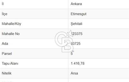 ŞEHİTALİ 'DE 0,40 EMSAL SATILIK 1417 m² KÖŞE VİLLA PARSELİ ARSA