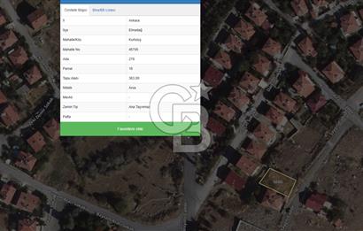 Elmadağ kurtuluş mah. tek tapu imarlı arsa