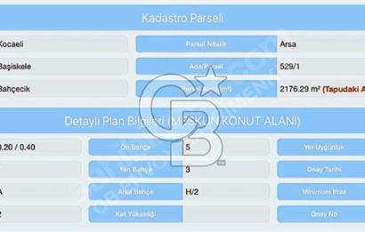 CB ENVOY'dan Bahçecik'te Köşe Parsel 544m2 İmarlı Arsa