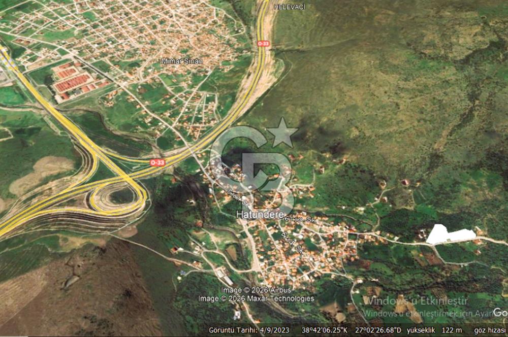 MENEMEN HATUNDERE'DE YOLA 200 MT CEPHELİ 8.200 M2 SATILIK TARLA.