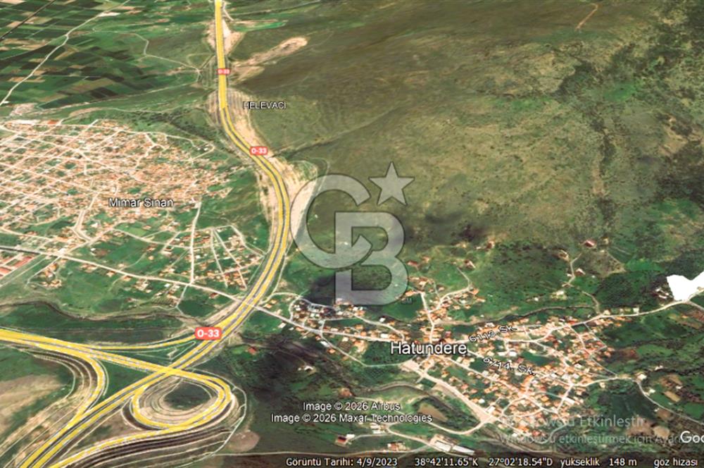 MENEMEN HATUNDERE'DE YOLA 200 MT CEPHELİ 8.200 M2 SATILIK TARLA.