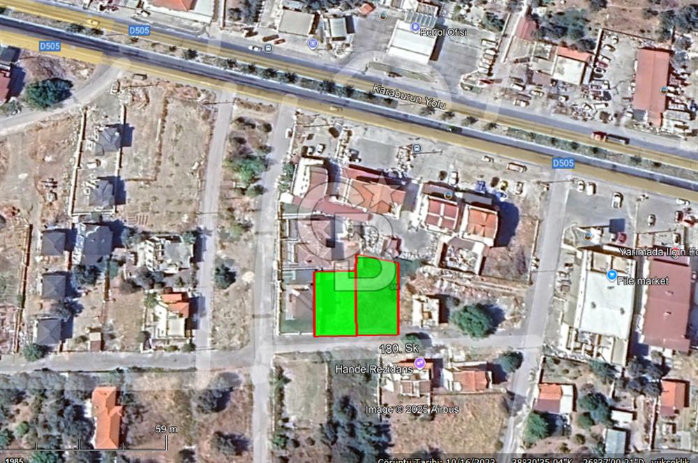 Karaburun Mordoğan Merkez’de Caddeye Çok Yakın Villa Arsası