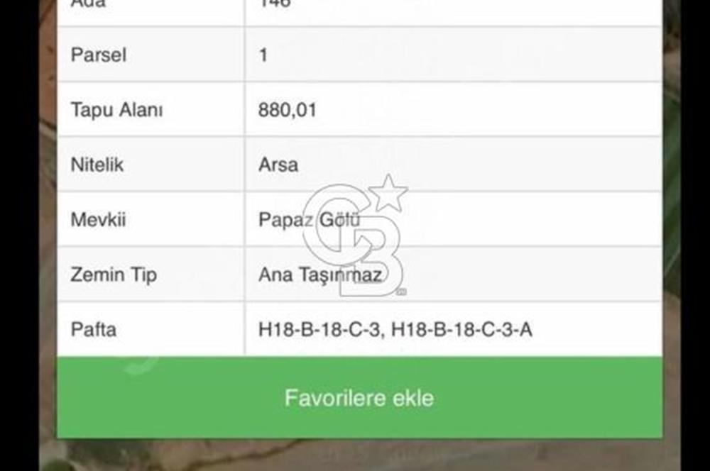 Çanakkale Biga Bozlar Köyünde 880m2 İmarlı Arsa