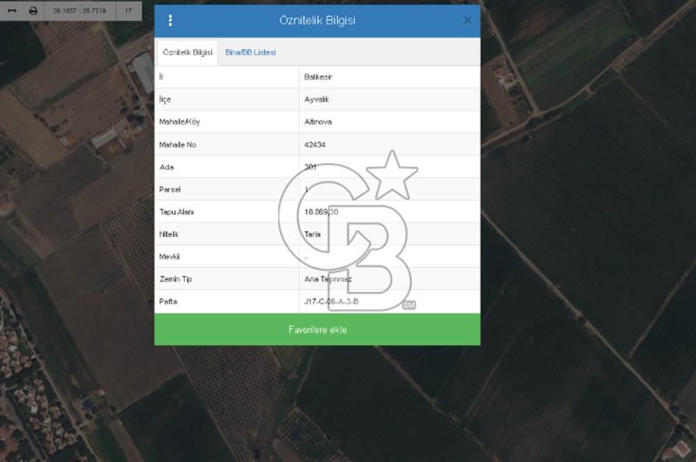 ALTINOVA MAHALLESİ’NDE SATILIK 18.869 m² TARLA 