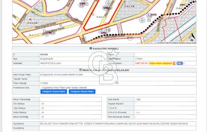 KUŞADASINDA VİLLA İMARLI DENİZ MANZARALI ARSA