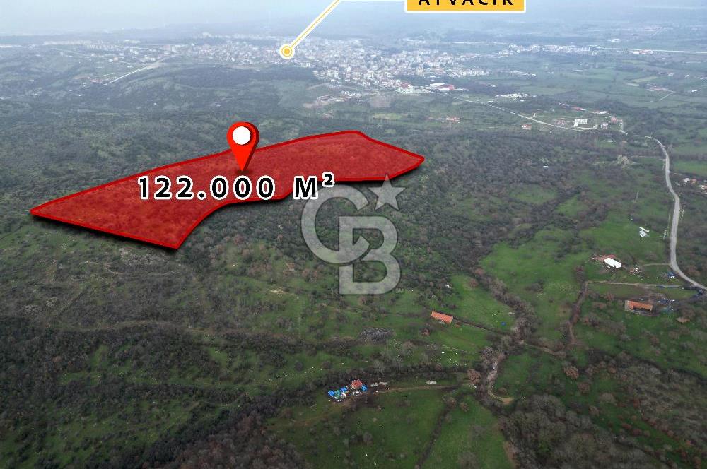 ÇANAKKALE AYVACIK İMAR SINIRINDA 122 DÖNÜM TEKTAPU SATILIK ARAZİ