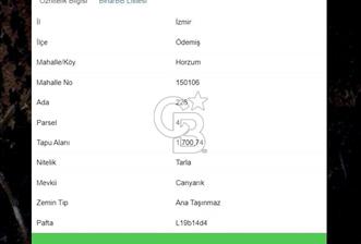 Ödemiş Horzum 1700M2 Resmi Yola Cephe Köye Yakın Satılık Bahçe - 1 - 335155