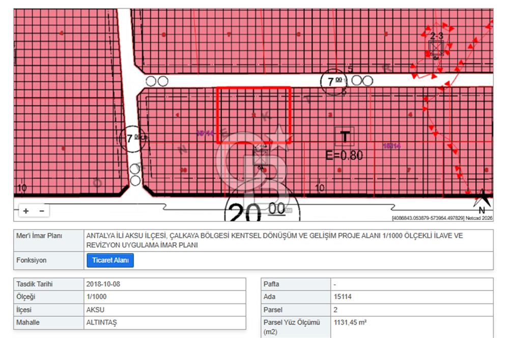 ALTINTAŞ'TA YATIRIMA UYGUN TİCARİ SATILIK ARSA