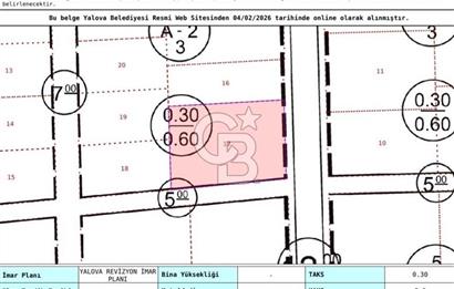 YALOVA MERKEZ DE SATILIK 2 KAT KONUT İMARLI DENİZ MANZARALI ARSA