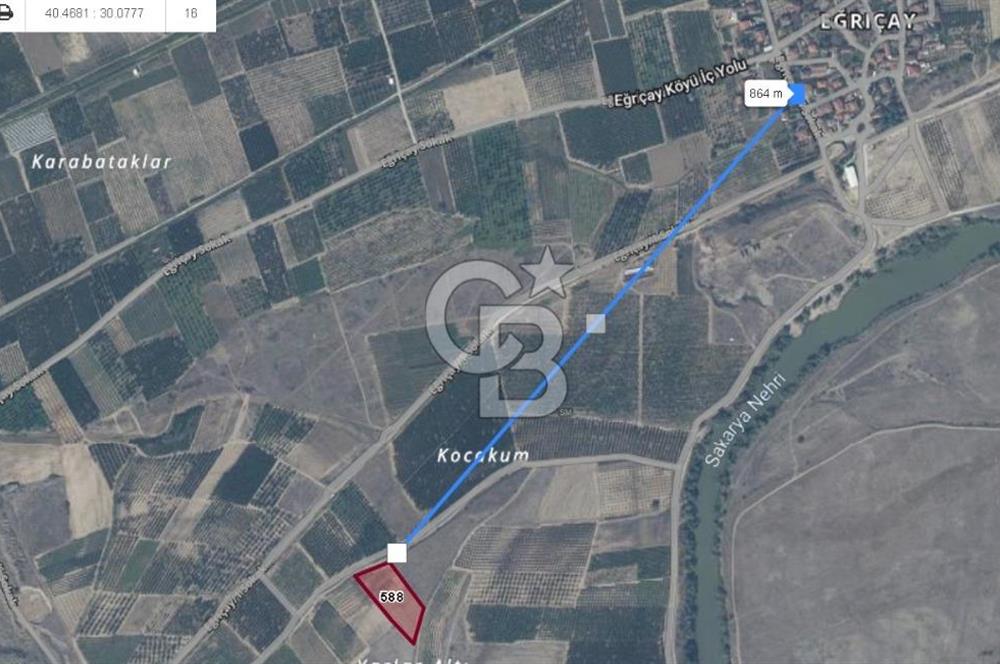 Sakarya Pamukova Eğriçay'da 4.887 m² Tarla Yol Su Mevcut