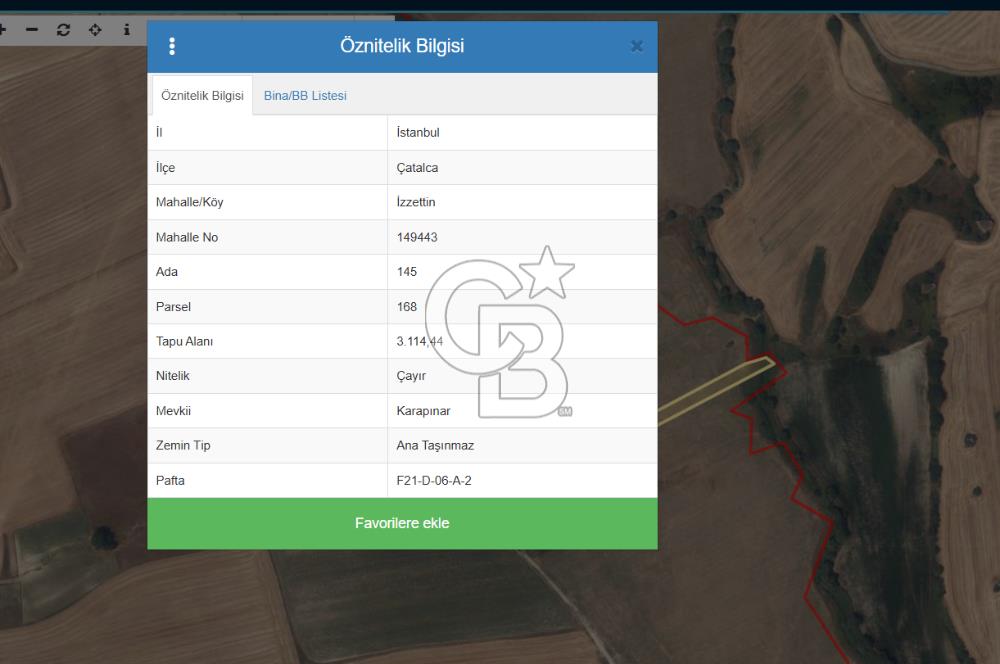 SATILIK, ÇATALCA İZZETİN MAHALLESİNDE TEK TAPU ARSA