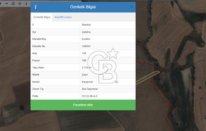 SATILIK, ÇATALCA İZZETİN MAHALLESİNDE TEK TAPU ARSA