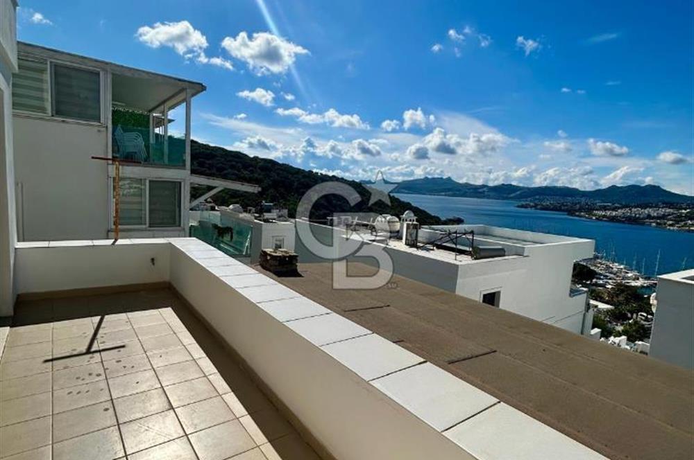 Bitezde full deniz manzaralı 3 teraslı site içinde villa