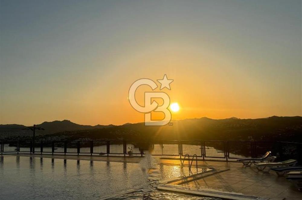 Bitezde full deniz manzaralı 3 teraslı site içinde villa