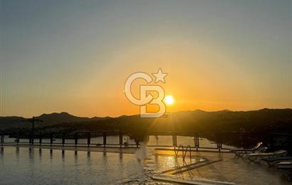 Bitezde full deniz manzaralı 3 teraslı site içinde villa