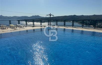 Bitezde full deniz manzaralı 3 teraslı site içinde villa