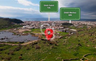 DİKİLİ'DE DENİZ MANZARALI SATILIK İKİZ VİLLA ARSASI 