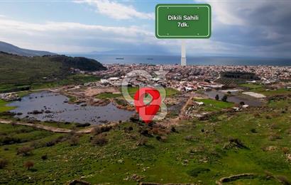 DİKİLİ'DE DENİZ MANZARALI SATILIK İKİZ VİLLA ARSASI 