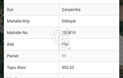 ÇARŞAMBA DİKBIYIK ANAYOLA YAKIN 4 KAT İMARLI PARSEL