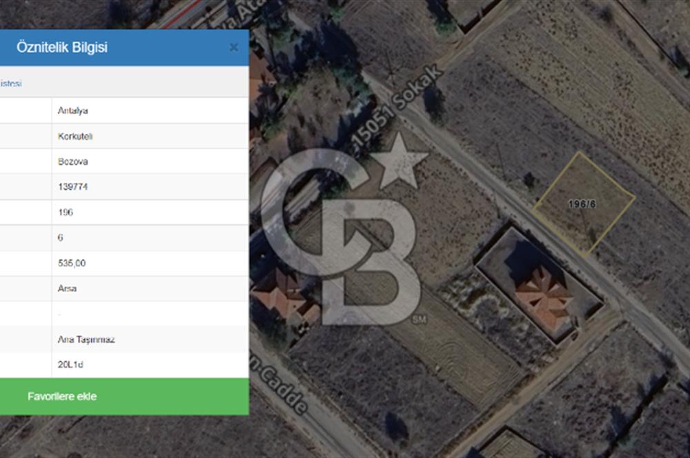 KORKUTELİ BOZOVA MH İMARLI ARSA
