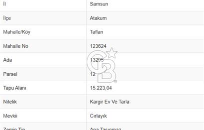 Taflan'da İmar Planı Yapılmış 5074 m2 Yatırım Fırsatı
