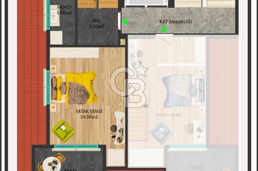 Ayşeçavuş 'da 2+1 Satılık Lüks Dubleks Daire