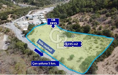 ÇANAKKALE MERKEZ HALİLOĞLU KÖYÜNDE YOLA CEPHELİ 8 DÖNÜM SATILIK TARLA