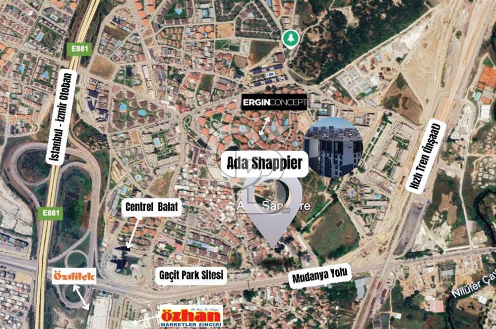 Prestijli Konum Balat Ada Sapphire'de Kiralık 1+1