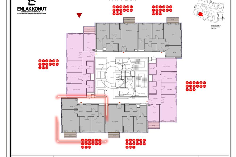 ARA ÖDEMESİZ PRESTİJ CD. CEPHELİ KAPALI MUTFAK 2+1 SATILIK DAİRE