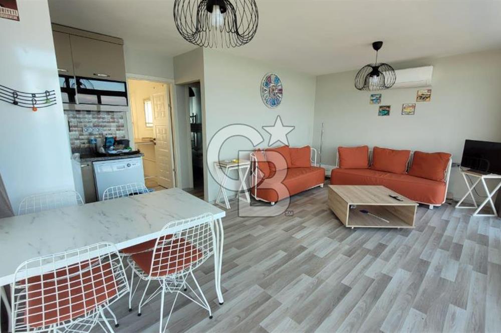 Karaburun Boyabağı'nda Denize Sıfır 2+1 Eşyalı Daire