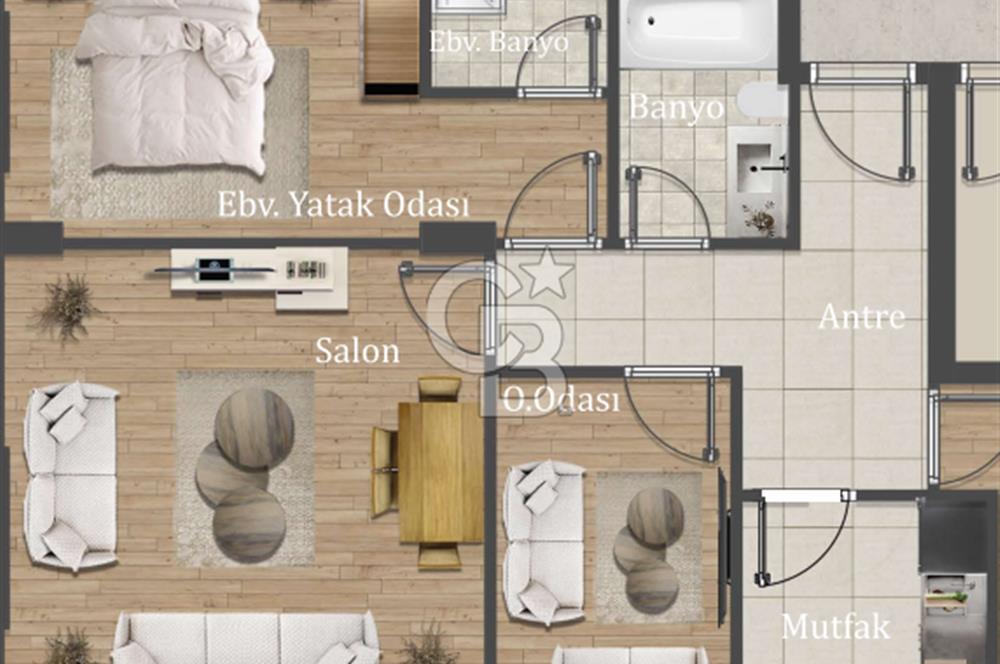 BAHÇELİEVLER ŞİRİNEVLER MAH SATILIK 2+1 SIFIR DAİRE